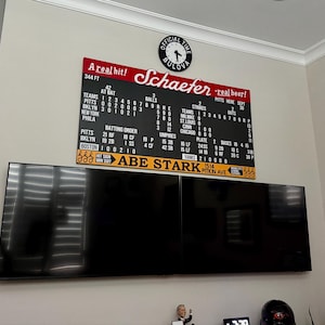 Ebbets Field Scoreboard Replica: Brooklyn Dodgers Vintage Sign