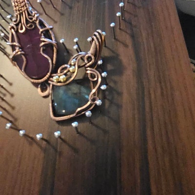 Handcrafted Labradorite Wire Wrap Owl Pendant - Copper Gemstone Jewelry, Mother's Gift