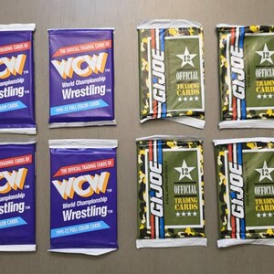 4 Packs of WCW Cards. the Official Trading Cards of World