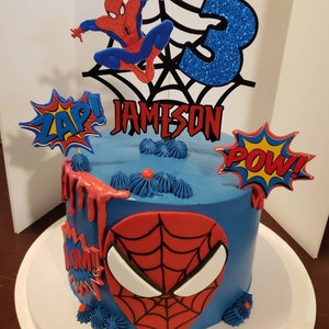 Décoration de gâteau Spiderman/ Anniversaire Spiderman/ Décoration de fête  Spiderman/ Décoration de gâteau super héros/ Décorations de gâteau  personnalisées -  Canada