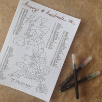 UK Postcode Sales Map, Business Sales Map, Colour in Maps, Etsy Sales ...