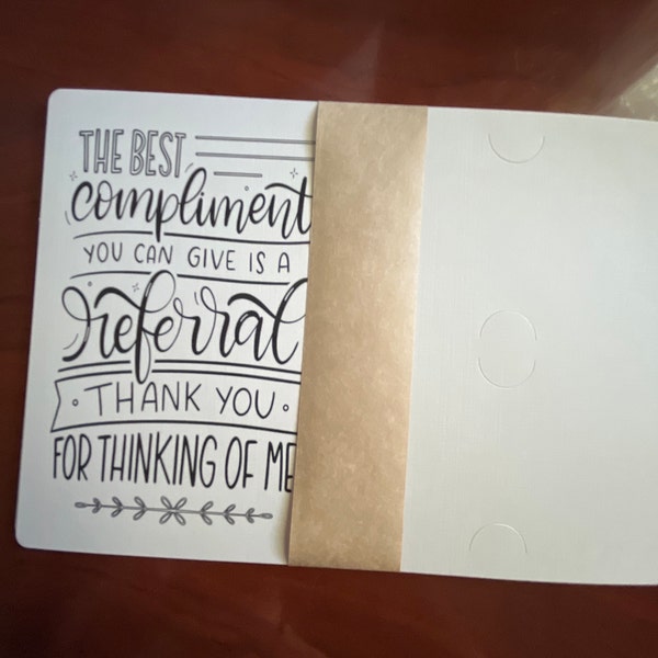 SET of the Best Compliment You Can Give is a Referral Gift Card ...