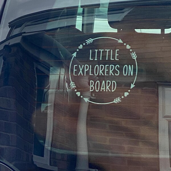 Cartello con scritta Little Person On Board con piedini per