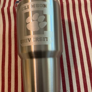 30oz Yeti Wisconsin Badgers Engraved Stainless Steel Thermos Rambler  Tumbler Bulk Personalized Gift 