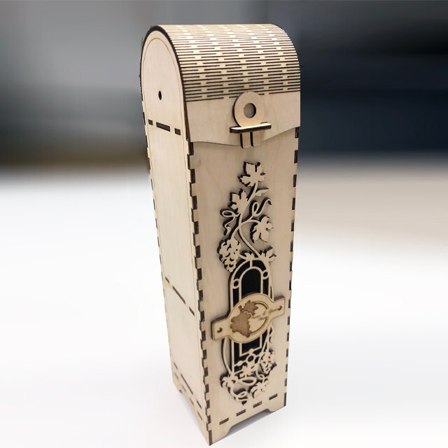 Wine box Wood wine box Plywood wine box Vine box Wine Etsy