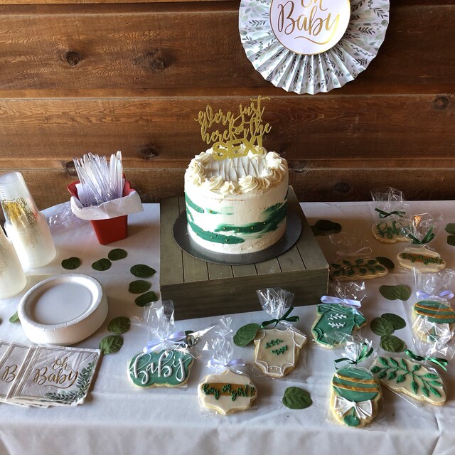 Oh Baby Cake Topper In Legno: Decorazioni Per Torte Di Battesimo E Baby Shower, Confezione Da 5 Pezzi - 3
