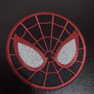 Miles Morales Face Logo Spider-man Embroidered Patch (iron-on or