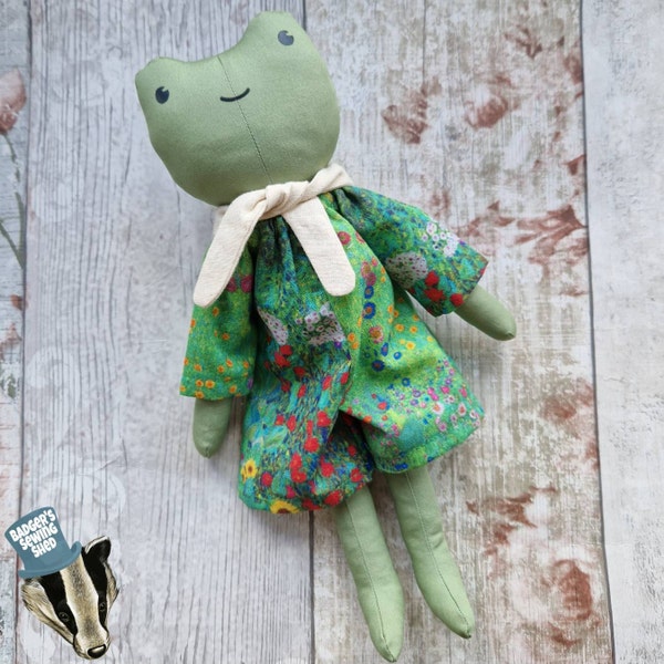Frog Cloth DIY Frog Plushie Soft Toy Sewing Pattern | Cute Scandi Rag Fabric Cloth ...