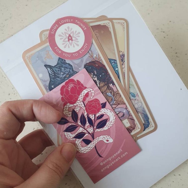 Tarot Card Sticker Set - Oracle (matte Metallic Finish) - Etsy