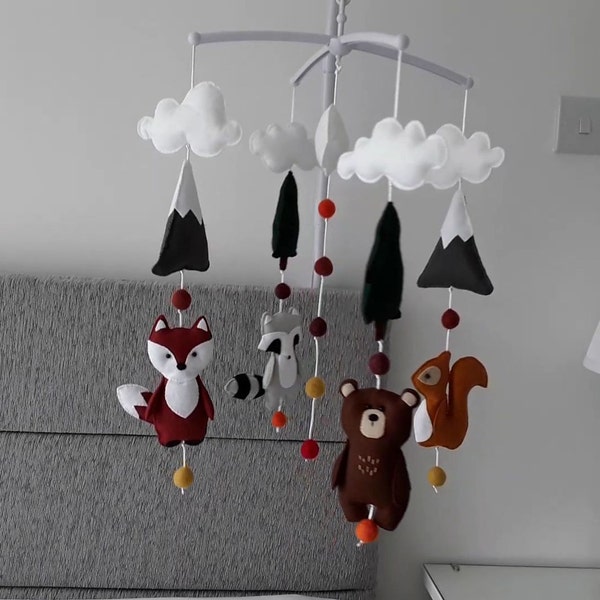 Woodland Animal Felt Sewing Pattern / PDF Download / Baby Mobile ...