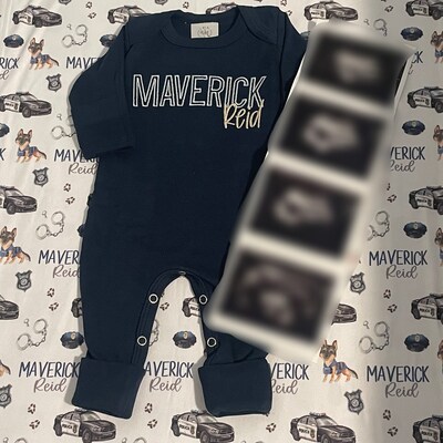 3-Piece Baby Outfit - Newborn Take Home Outfit - Navy Blue