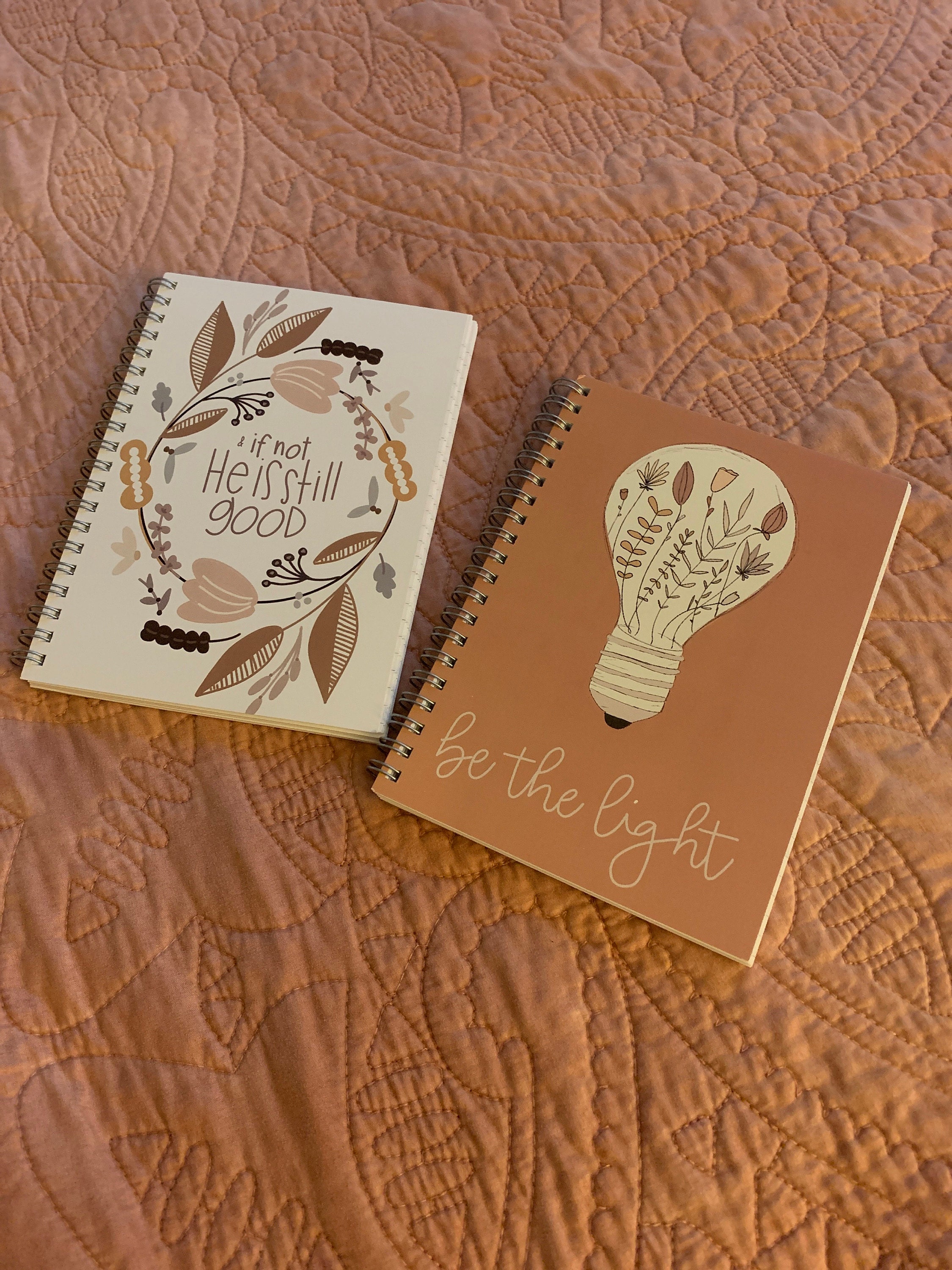 Christian notebook | Soft cover Bible journal | Spiral notebooks | Prayer journal | Be the light