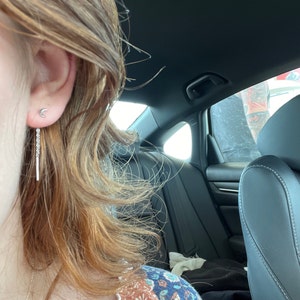 Double Hoop Earrings Only 1 Piercing Needed Gold Silver | Etsy