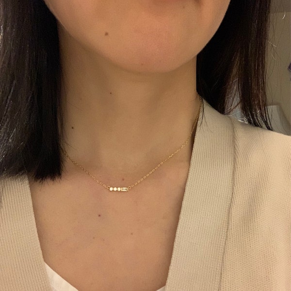 Initial Morse Code Necklace by Caitlyn Minimalist • Custom Diamond ...