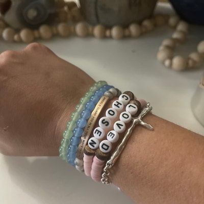 Stackable name bracelets Clearance