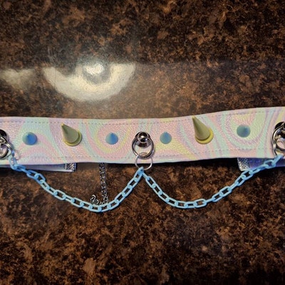 Soft Pleather Cow Chokers With Bell Custom Printed MULTI - Etsy