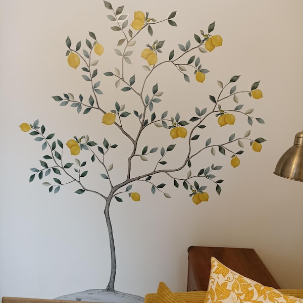 Lemon Tree Wall Decal, Removable Wall Art (60x75 Inches) - Etsy