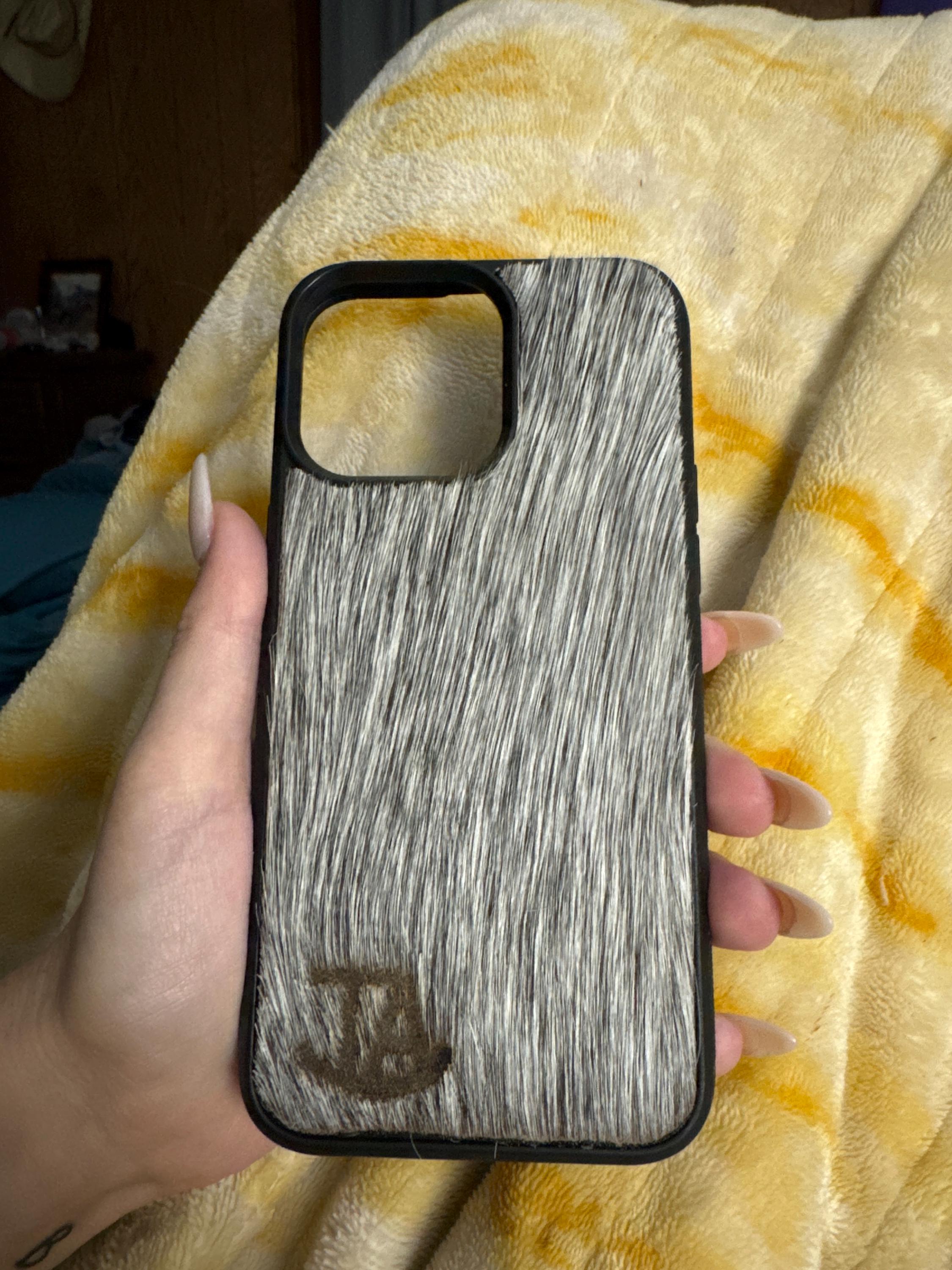 Genuine Hair On Hide, Western Cow iPhone Case, Phone Case