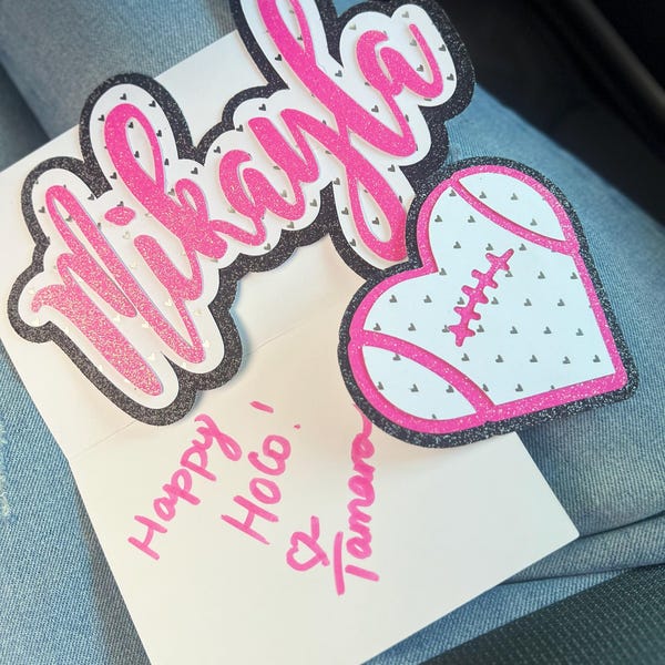 Custom Name Cuts, Name for Homecoming Mum, Custom Mum Decoration ...