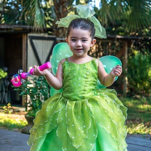 Tinkerbell Dress / Disney Princess Dress Tinkerbell Costume / Green ...