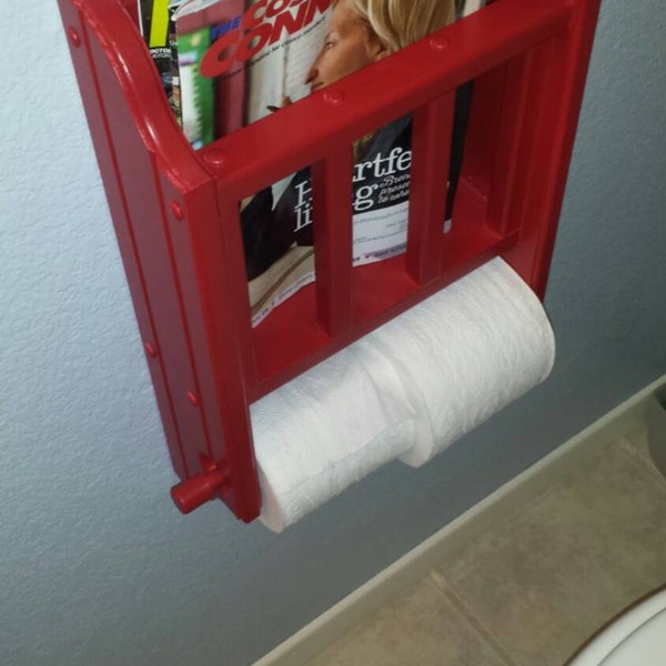 Colorful Magazine Rack Choose Your Color Magazine Rack With Toilet Paper Tissue Holder Made in ...