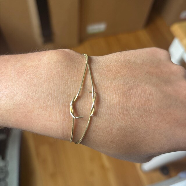 John Hardy Bracciale Nodo d'Amore Doppio Nodo A. Silver 7 Pollici in