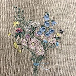 Wild Flower Bouquet Machine Embroidery Design Set, 2 Easter Floral ...