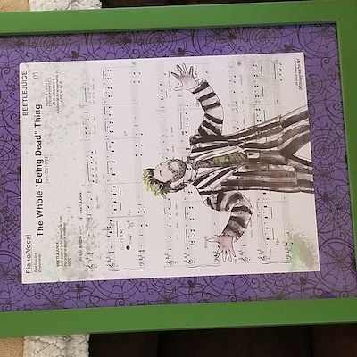 Beetlejuice Sheet Music Art - Etsy