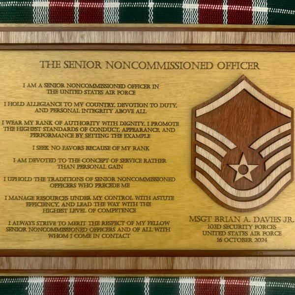 Air Force E5 Staff Sergeant Promotion Plaque Etsy Air Force E5 Staff Sergeant Promotion Plaque Etsy