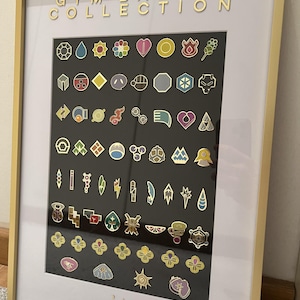 フレーム付きコレクション ポケモンバッジ コンプリート カントー 