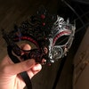 Womens Red Masquerade Mask, Red Feathers Masquerade Ball Mask, Red ...
