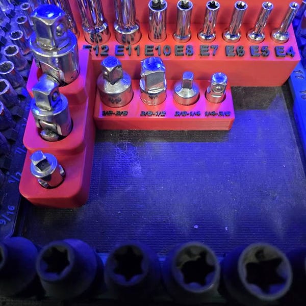 Magnetic Socket Adapter Holder – Adapter Set Organizer for Toolboxes - Etsy