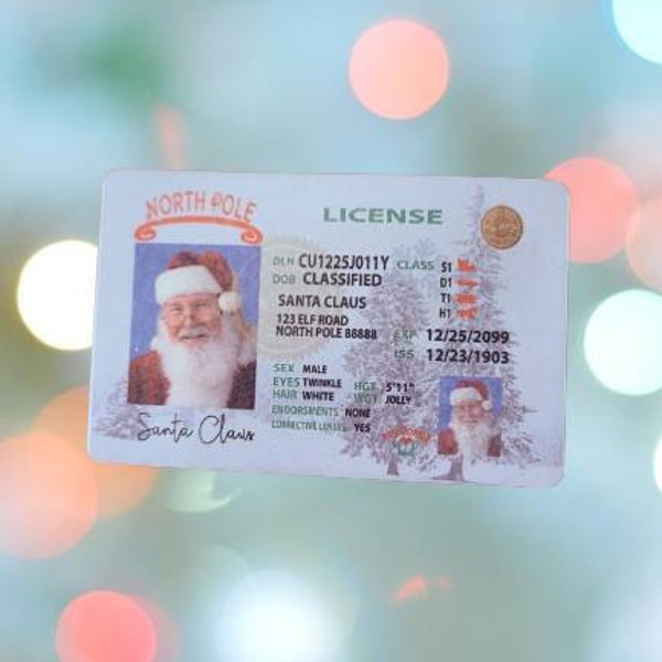 Santa License PNG, Working QR Code, True Address, Christmas, Santa ...