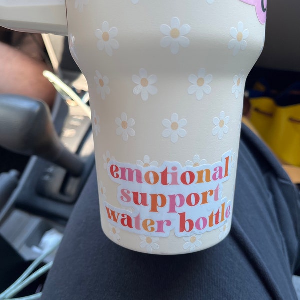 Emotional Support Water Bottle Sticker / Mental Health Sticker / Funny ...