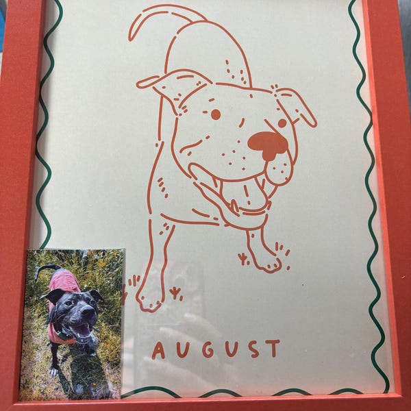 Custom Dog Portrait Custom Badly Drawn Pet Art Personalized Badly Drawn ...