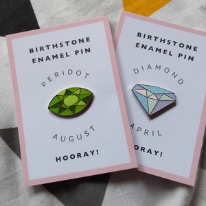 Peridot Birthstone Pin August Birthday Gemstone Pin Hard - Etsy