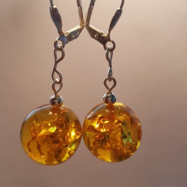 Pendentif Vintage en Ambre Naturel de la Baltique, 1970s