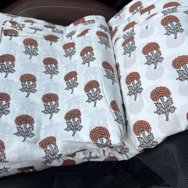 Indigo Blue Cotton Fabric, Indian Block Printed Natural Vegetable Dye