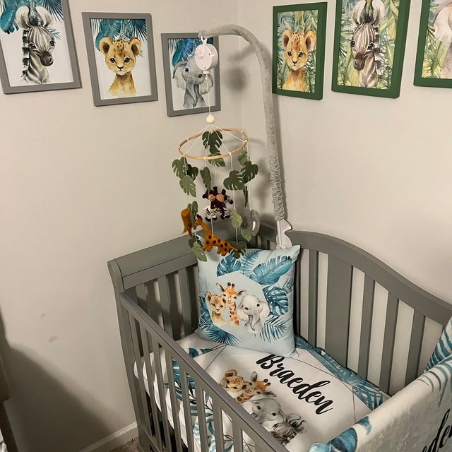 Terwex Personalized Crib Bedding Set,Custom Baby Bedding Set