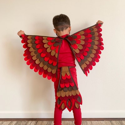 Red-tailed Hawk Costume Set 3 Piece: Wings, Tail and Mask // Eco ...