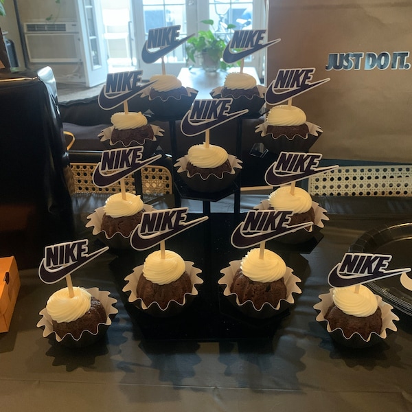 Shoe Cupcake Topper, Shoe Cake Topper, Sneaker Cupcakes, Sneaker Cake Topper, Sneaker Gala Party ...