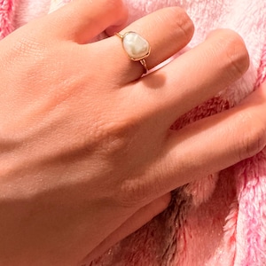 Customer photo from Angelica, Large Raw Pearl Ring