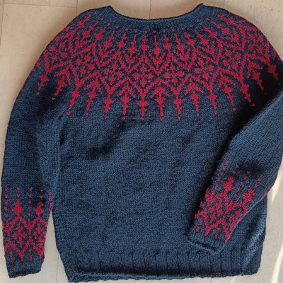 Wool Sweater Icelandic Sweater Nordic Pullover Green Unisex - Etsy