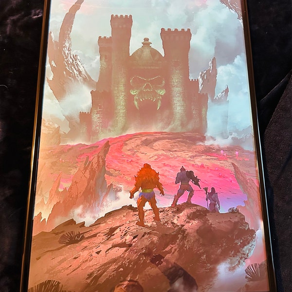 HeMan MOTU Print Castle Grayskull Poster 80er Jahre Geschenk für Papa