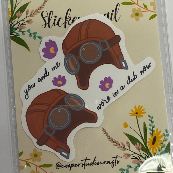Pixar up Carl and Ellie Goggle Hat Sticker - Etsy