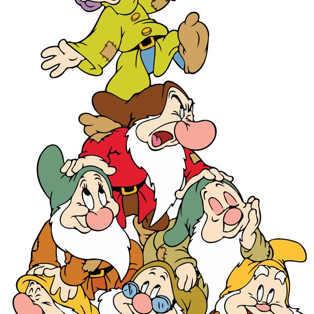 Snow White and Seven Dwarfs - Digital Download SVG - Etsy