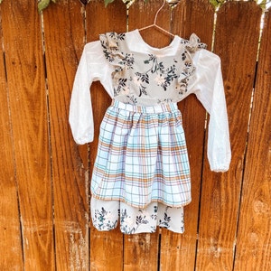 Pinafore Dress Pattern With Vintage Style Flutter Sleeves Tie Back ...