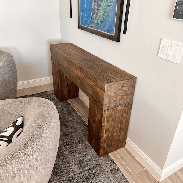 Modern Rustic Console Table - Etsy