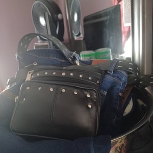 Black Lambskin Leather Halter Top main image 1