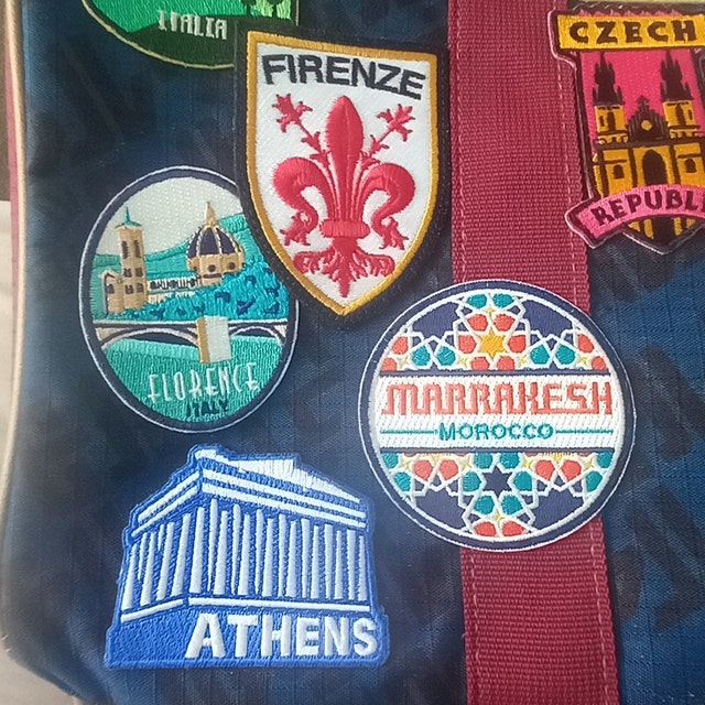 Patch Bandiera Mimetica Vegetata Desert Italiana Toppa Militare